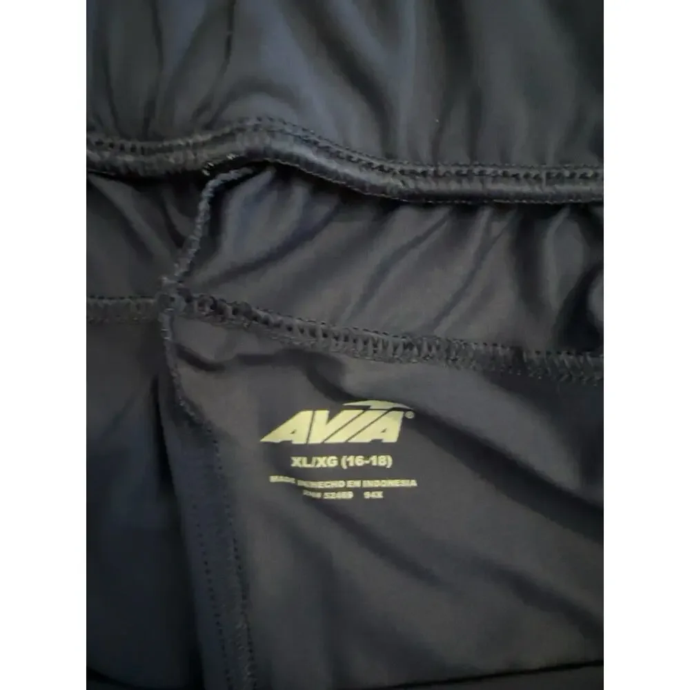 Avia Womens Athletic Running Shorts Navy Lined Drawstring Pockets XL 16 18